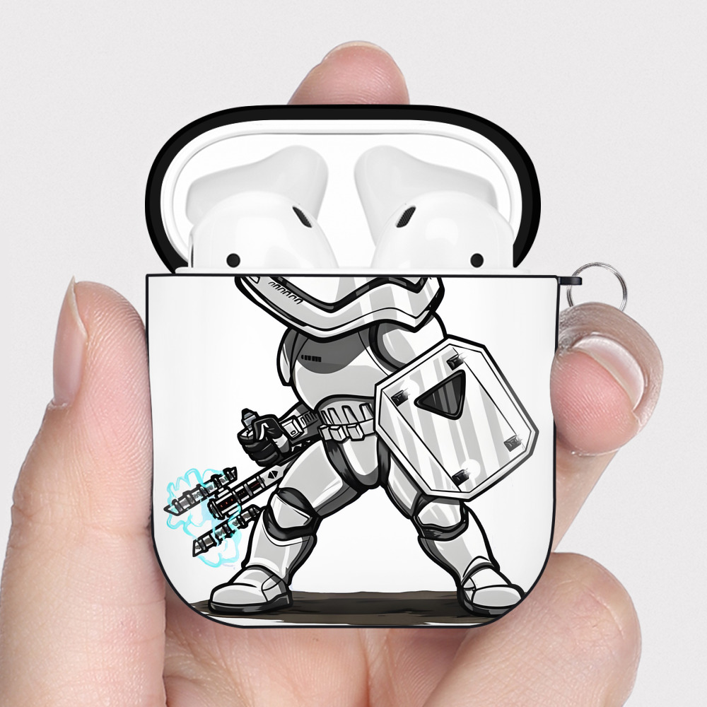 （画像用） スター・ウォーズ Star Wars AirPods 第2世代保護ケース ハードシェル ブラック 耐衝撃・防指紋・カラビナ付き