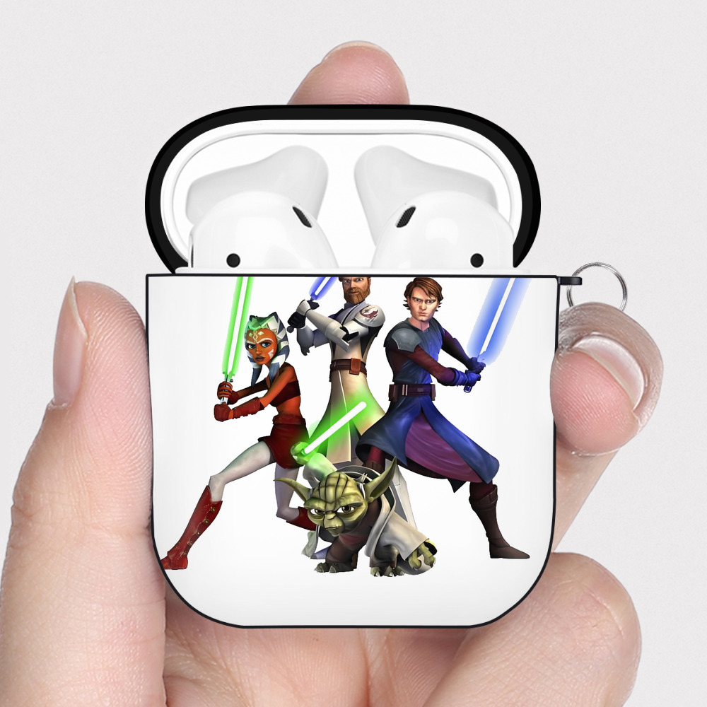 （画像用） スター・ウォーズ Star Wars AirPods 第2世代保護ケース ハードシェル ブラック 耐衝撃・防指紋・カラビナ付き