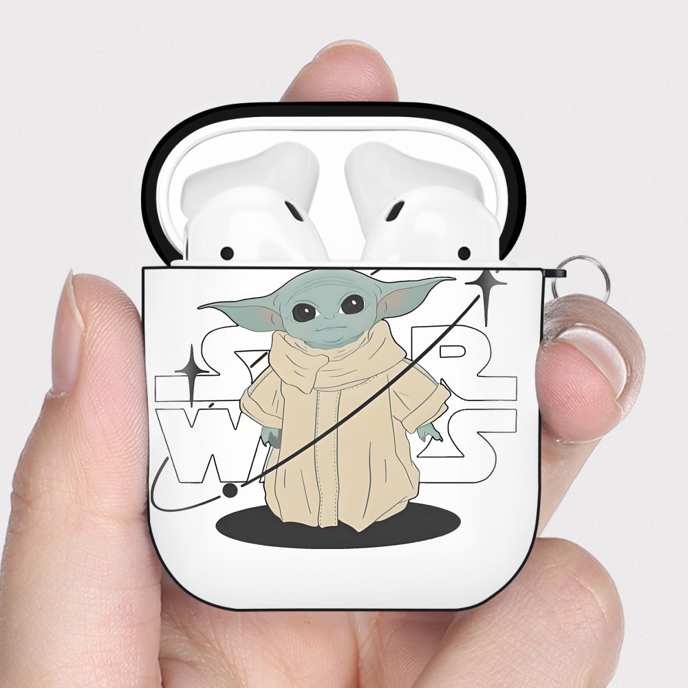 （画像用） スター・ウォーズ Star Wars AirPods 第2世代保護ケース ハードシェル ブラック 耐衝撃・防指紋・カラビナ付き