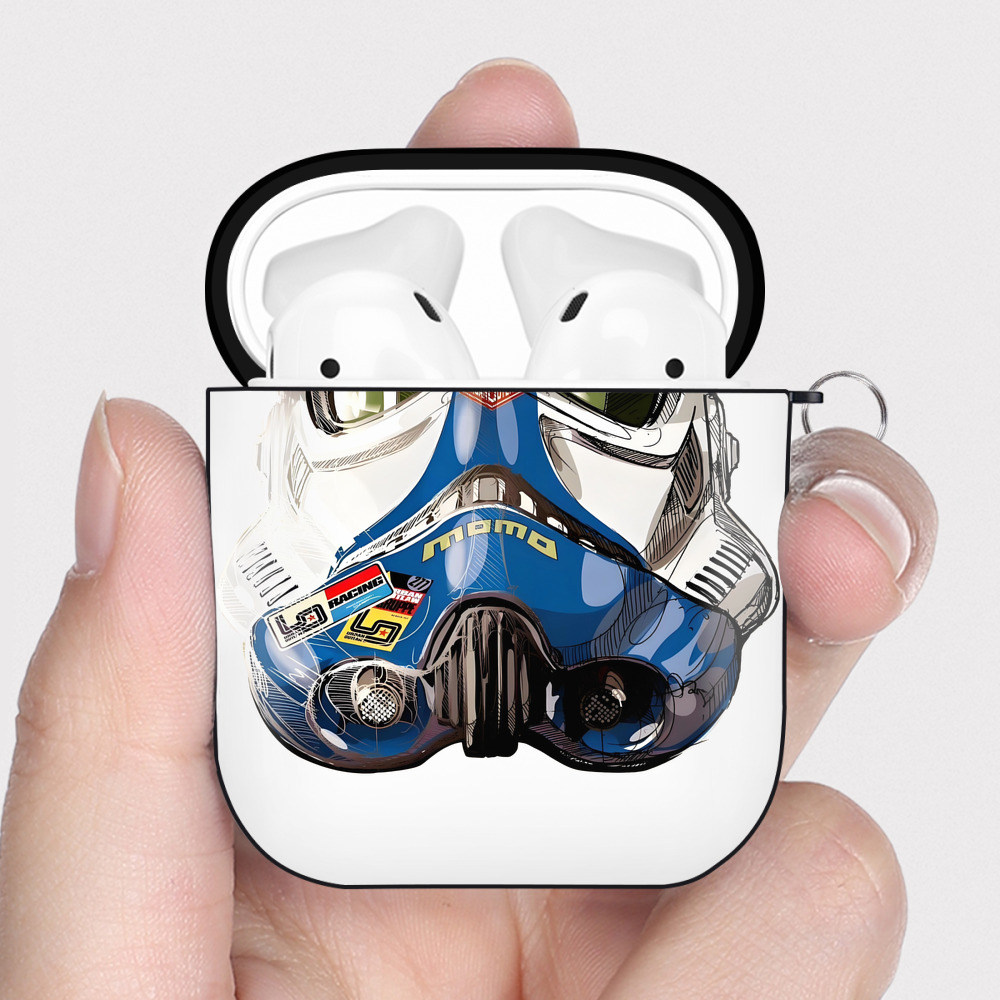 （画像用） スター・ウォーズ Star Wars AirPods 第2世代保護ケース ハードシェル ブラック 耐衝撃・防指紋・カラビナ付き