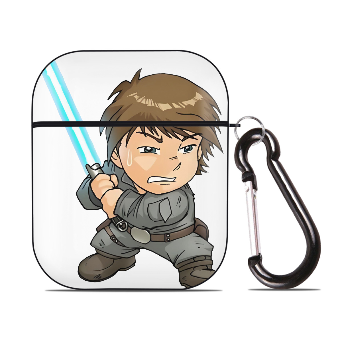 （画像用） スター・ウォーズ Star Wars AirPods 第2世代保護ケース ハードシェル ブラック 耐衝撃・防指紋・カラビナ付き