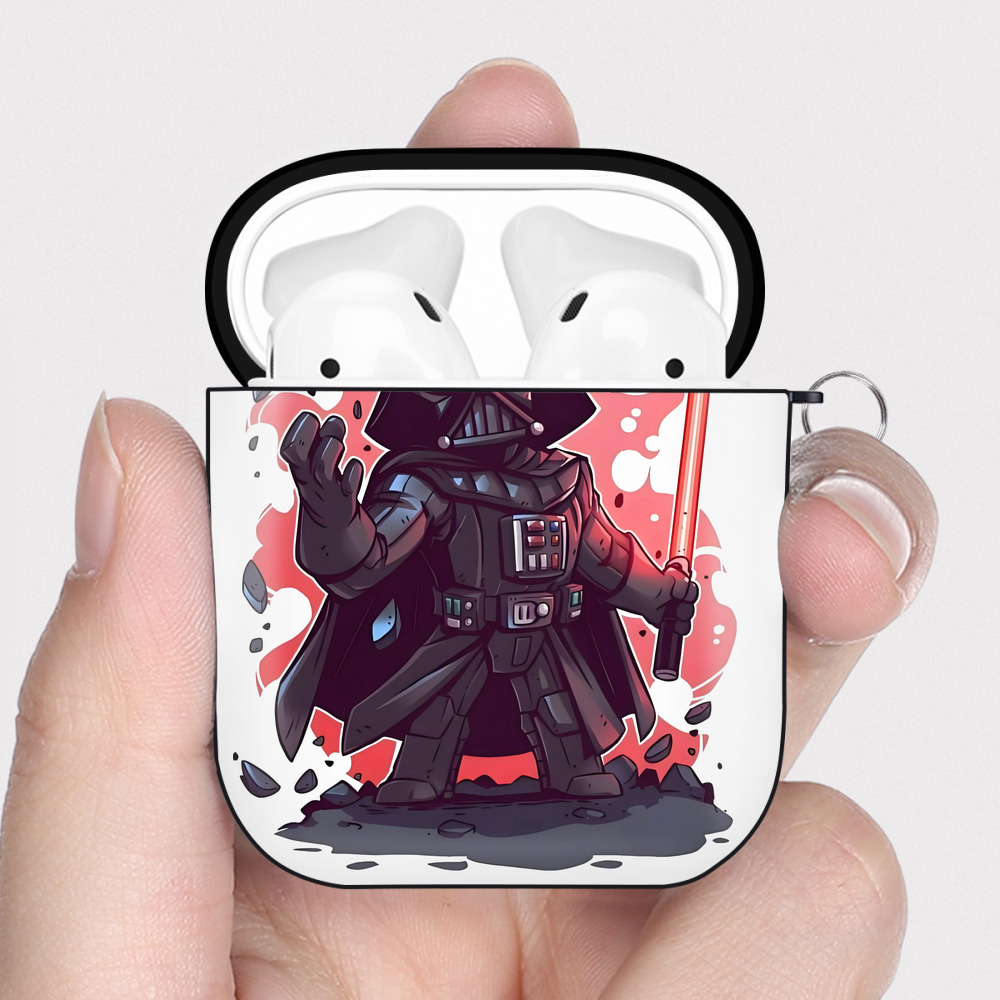 （画像用） スター・ウォーズ Star Wars AirPods 第2世代保護ケース ハードシェル ブラック 耐衝撃・防指紋・カラビナ付き