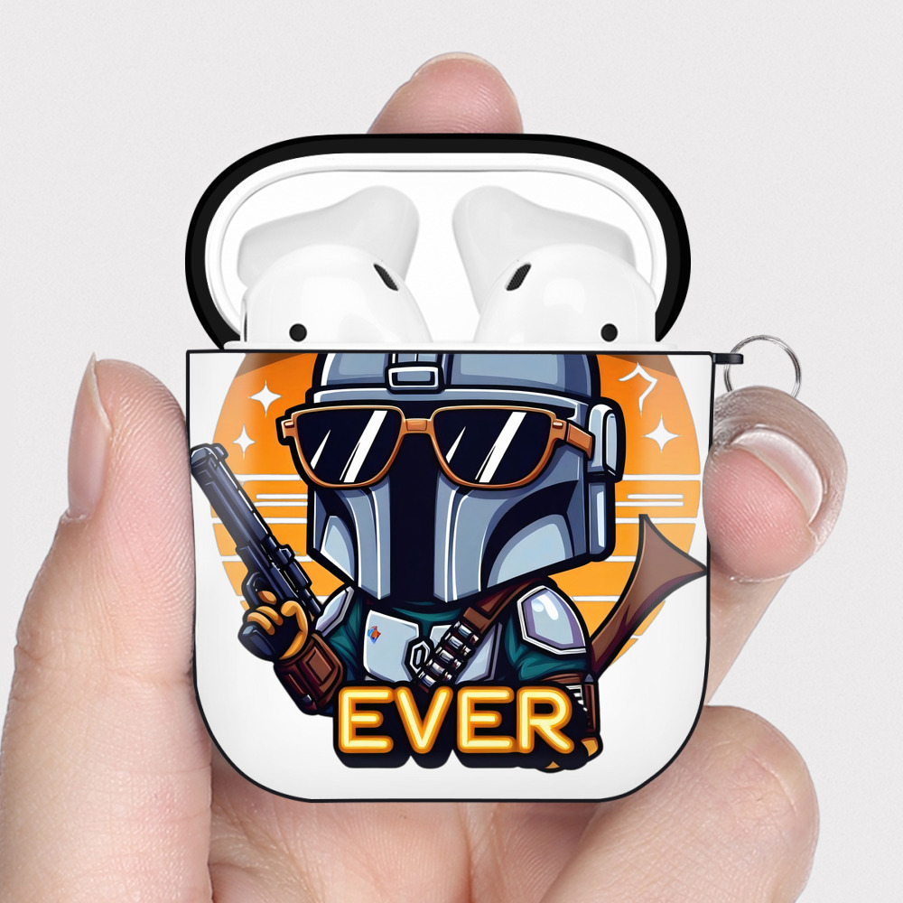 （画像用） スター・ウォーズ Star Wars AirPods 第2世代保護ケース ハードシェル ブラック 耐衝撃・防指紋・カラビナ付き