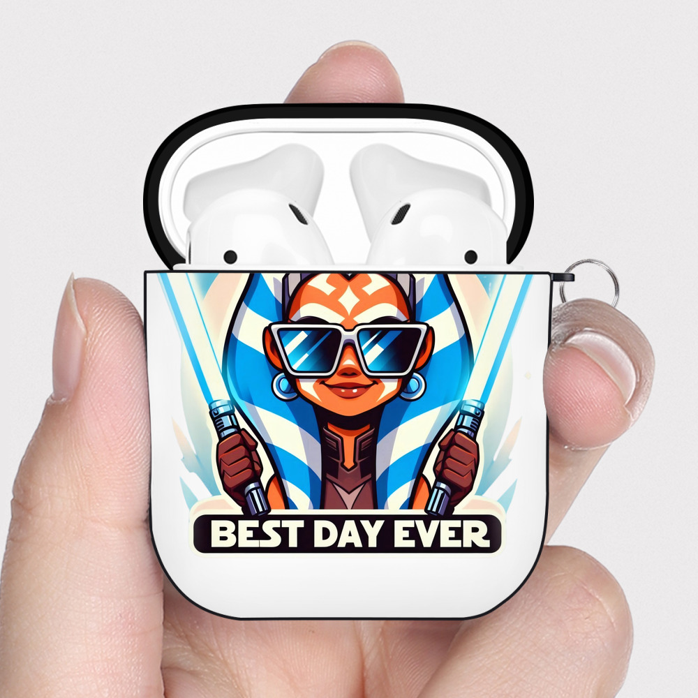 （画像用） スター・ウォーズ Star Wars AirPods 第2世代保護ケース ハードシェル ブラック 耐衝撃・防指紋・カラビナ付き