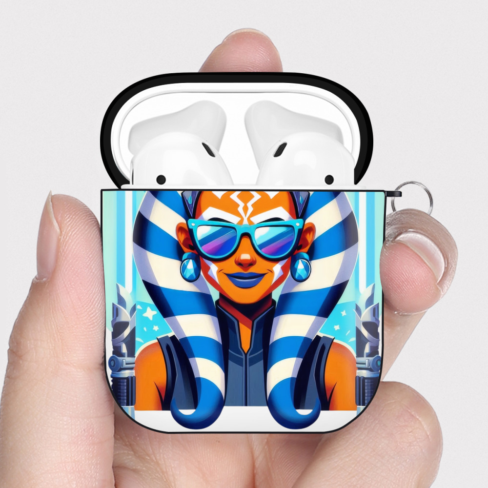 （画像用） スター・ウォーズ Star Wars AirPods 第2世代保護ケース ハードシェル ブラック 耐衝撃・防指紋・カラビナ付き