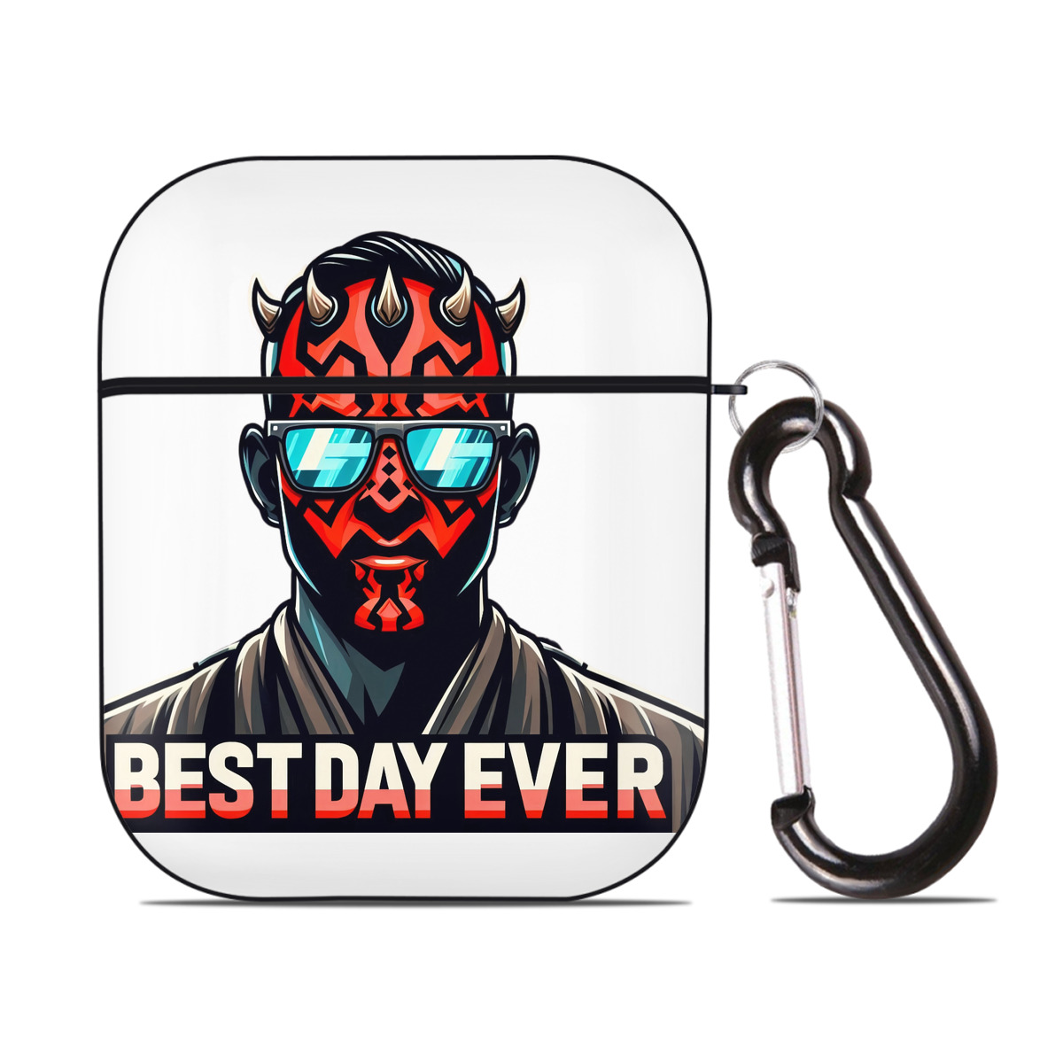 （画像用） スター・ウォーズ Star Wars AirPods 第2世代保護ケース ハードシェル ブラック 耐衝撃・防指紋・カラビナ付き
