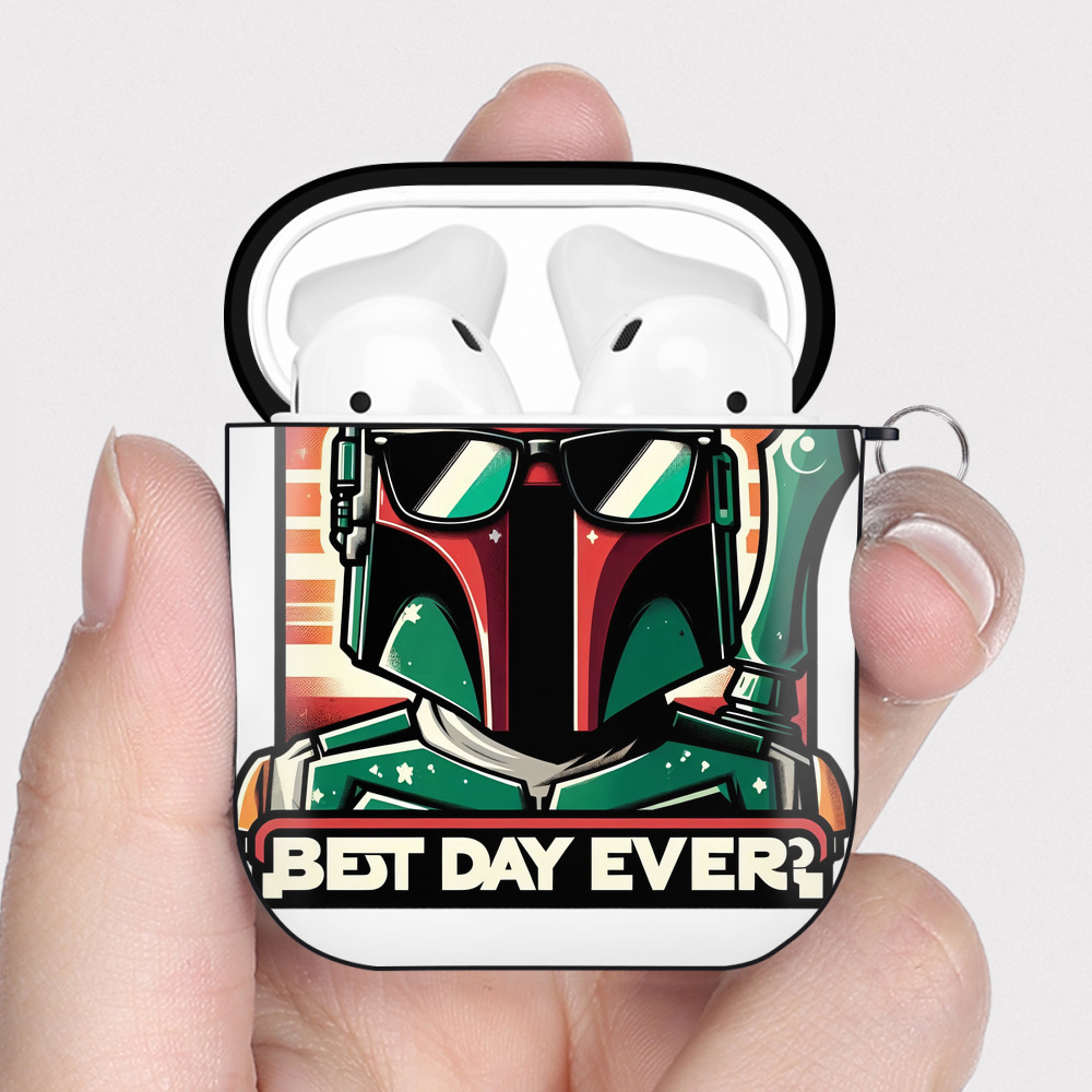 （画像用） スター・ウォーズ Star Wars AirPods 第2世代保護ケース ハードシェル ブラック 耐衝撃・防指紋・カラビナ付き