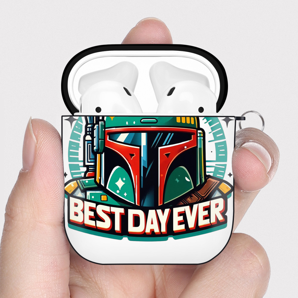 （画像用） スター・ウォーズ Star Wars AirPods 第2世代保護ケース ハードシェル ブラック 耐衝撃・防指紋・カラビナ付き