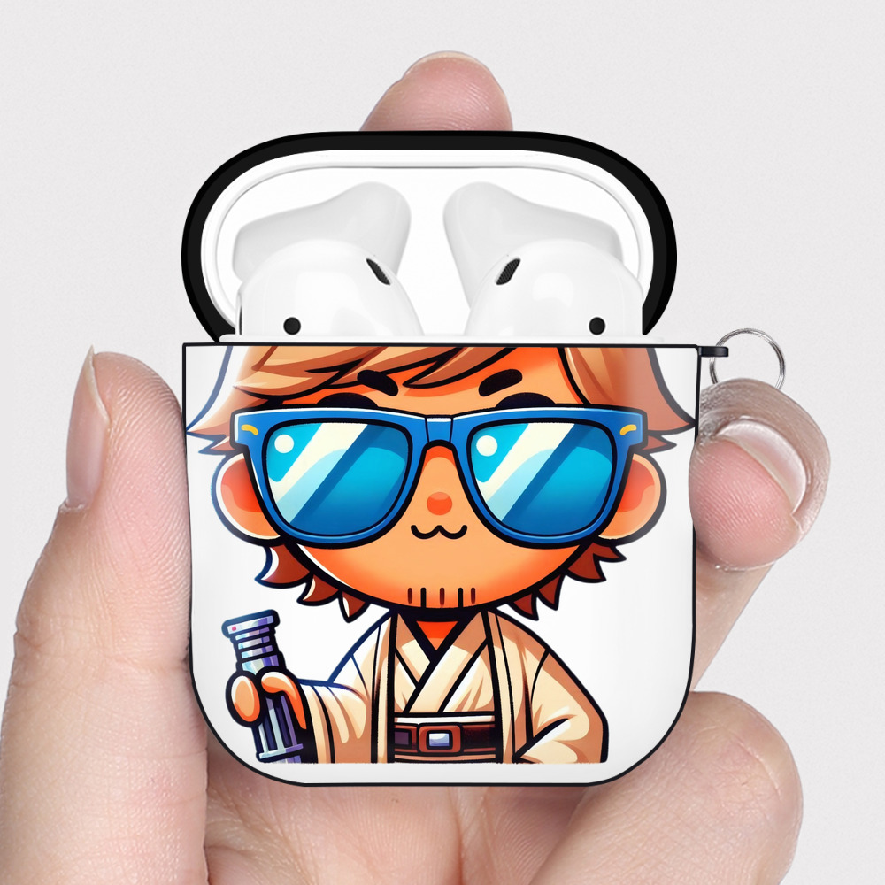 （画像用） スター・ウォーズ Star Wars AirPods 第2世代保護ケース ハードシェル ブラック 耐衝撃・防指紋・カラビナ付き