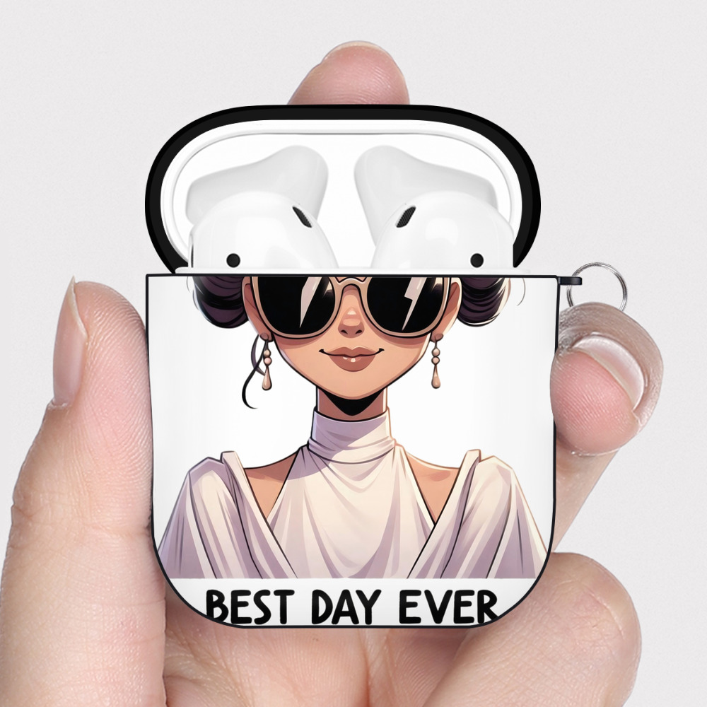 （画像用） スター・ウォーズ Star Wars AirPods 第2世代保護ケース ハードシェル ブラック 耐衝撃・防指紋・カラビナ付き