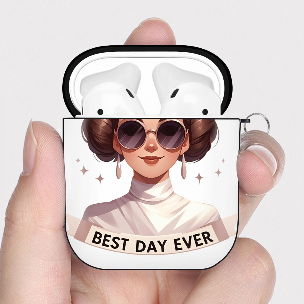 （画像用） スター・ウォーズ Star Wars AirPods 第2世代保護ケース ハードシェル ブラック 耐衝撃・防指紋・カラビナ付き