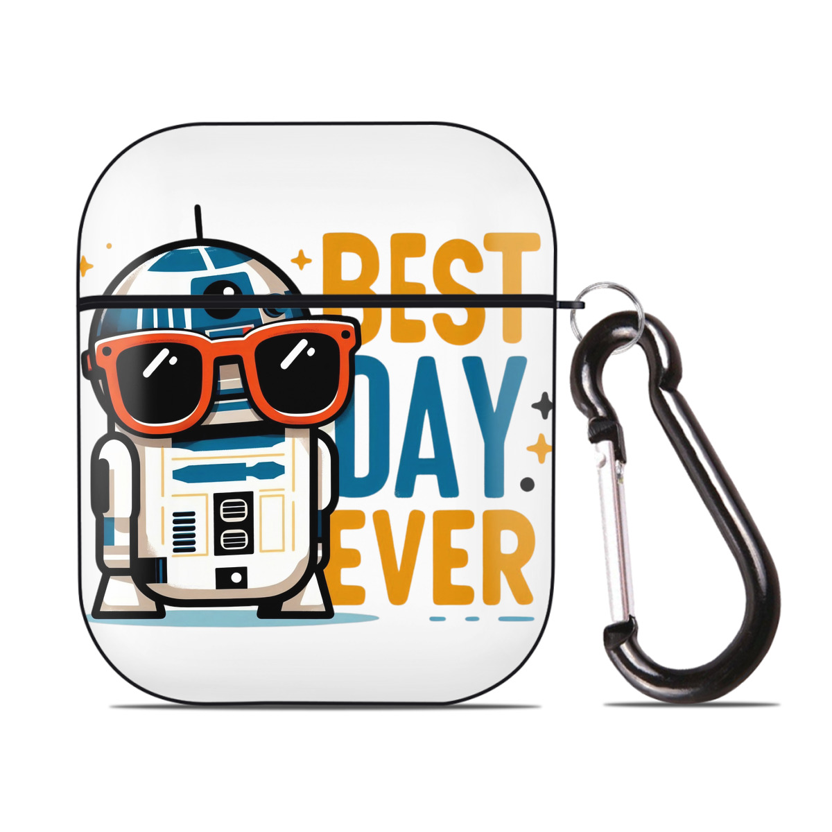 （画像用） スター・ウォーズ Star Wars AirPods 第2世代保護ケース ハードシェル ブラック 耐衝撃・防指紋・カラビナ付き