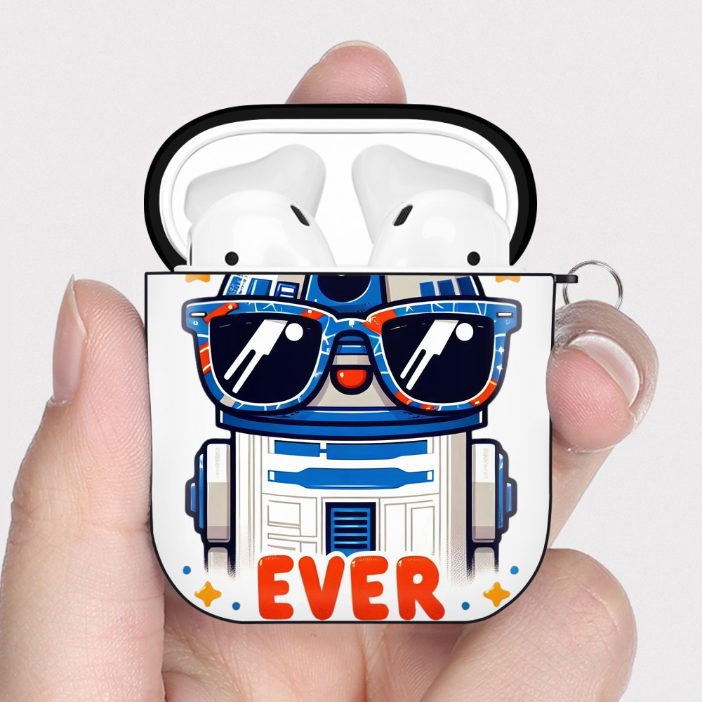 （画像用） スター・ウォーズ Star Wars AirPods 第2世代保護ケース ハードシェル ブラック 耐衝撃・防指紋・カラビナ付き