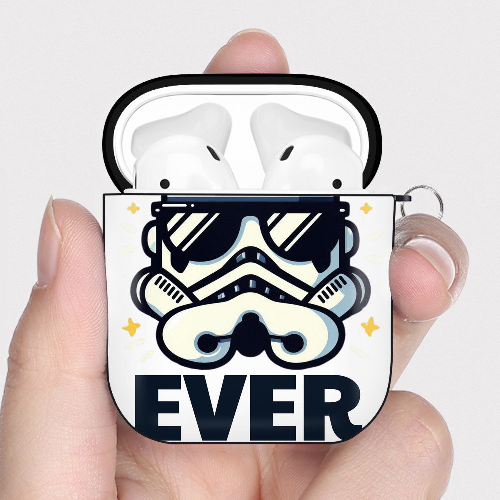 （画像用） スター・ウォーズ Star Wars AirPods 第2世代保護ケース ハードシェル ブラック 耐衝撃・防指紋・カラビナ付き