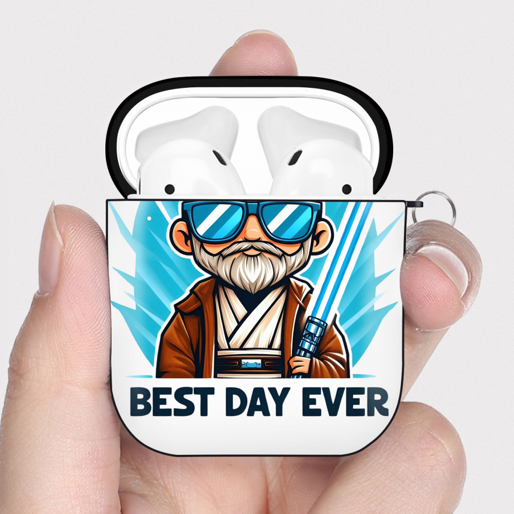 （画像用） スター・ウォーズ Star Wars AirPods 第2世代保護ケース ハードシェル ブラック 耐衝撃・防指紋・カラビナ付き