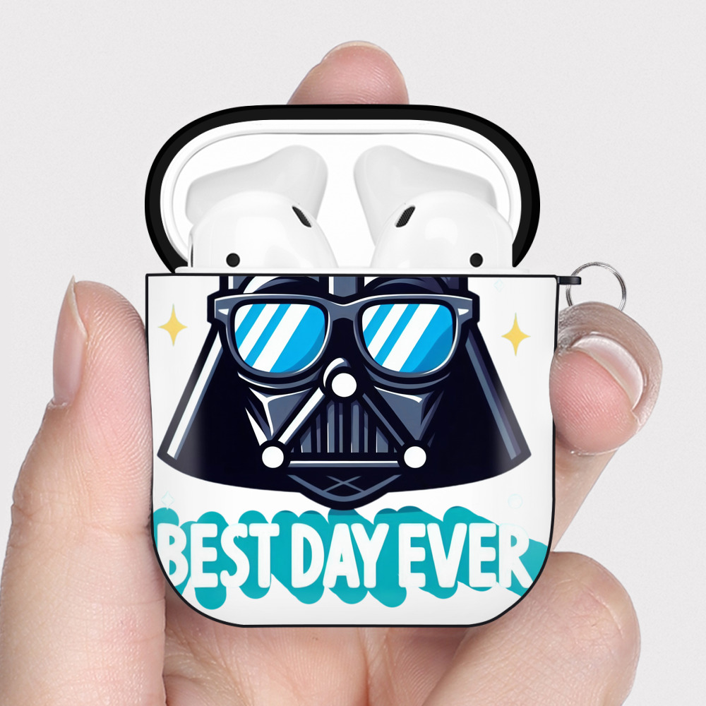（画像用） スター・ウォーズ Star Wars AirPods 第2世代保護ケース ハードシェル ブラック 耐衝撃・防指紋・カラビナ付き