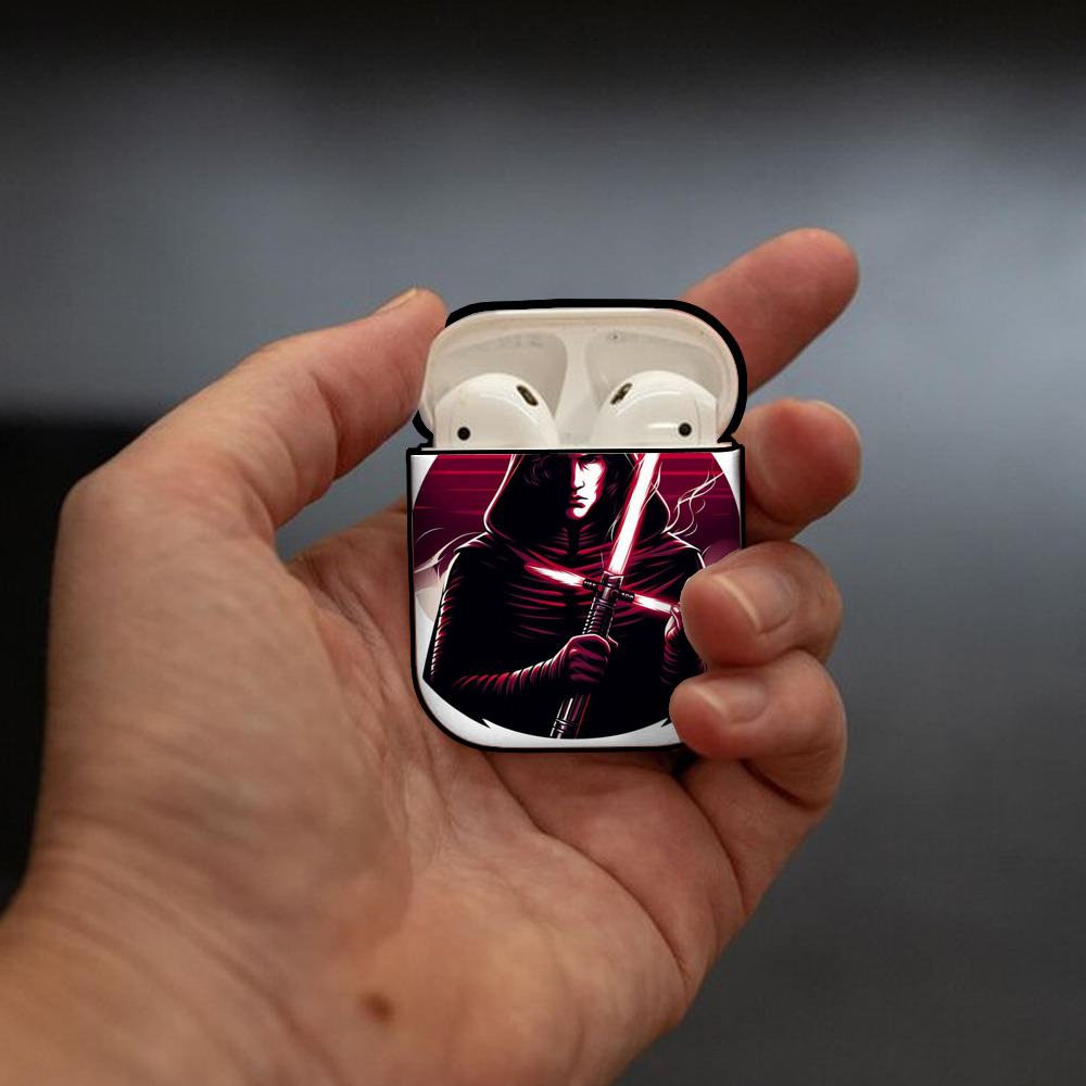 スター・ウォーズ Star Wars AirPods 第2世代保護ケース ハードシェル ブラック 耐衝撃・防指紋・カラビナ付き