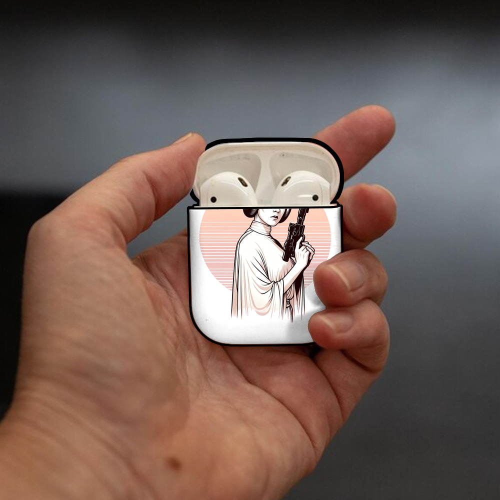 スター・ウォーズ Star Wars AirPods 第2世代保護ケース ハードシェル ブラック 耐衝撃・防指紋・カラビナ付き