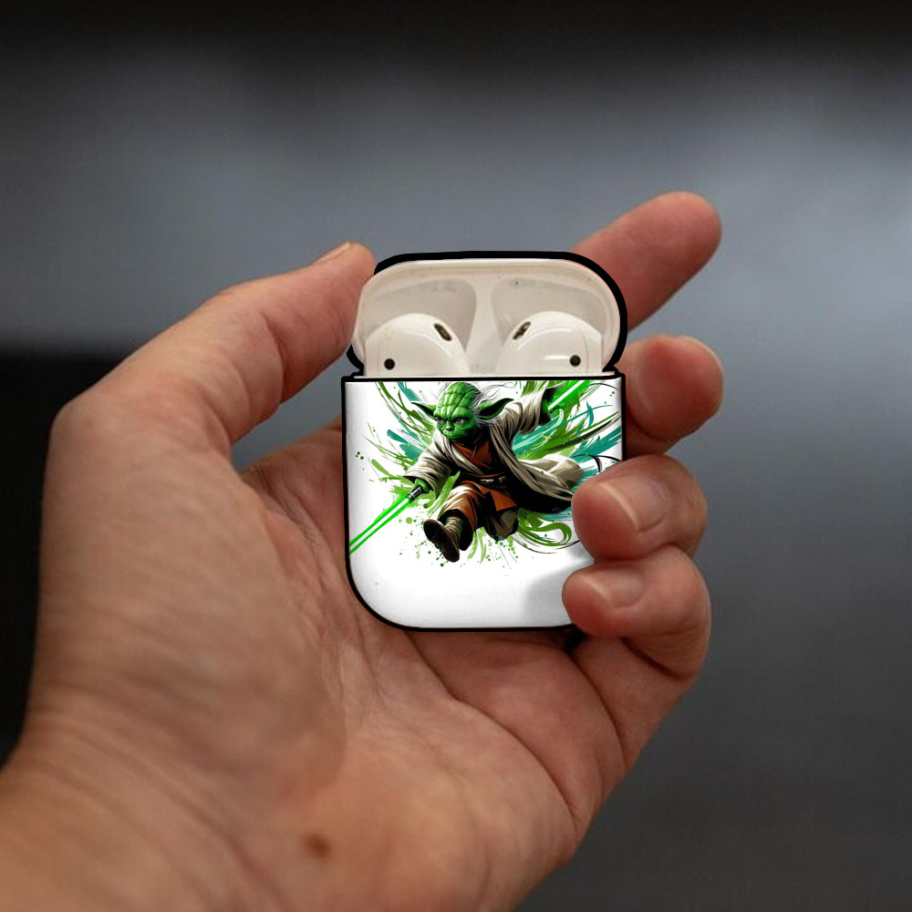 スター・ウォーズ Star Wars AirPods 第2世代保護ケース ハードシェル ブラック 耐衝撃・防指紋・カラビナ付き