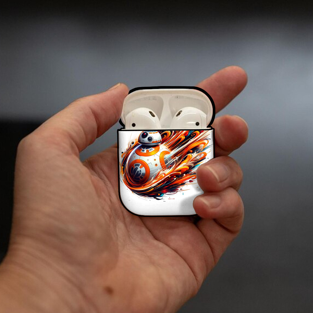 スター・ウォーズ Star Wars AirPods 第2世代保護ケース ハードシェル ブラック 耐衝撃・防指紋・カラビナ付き