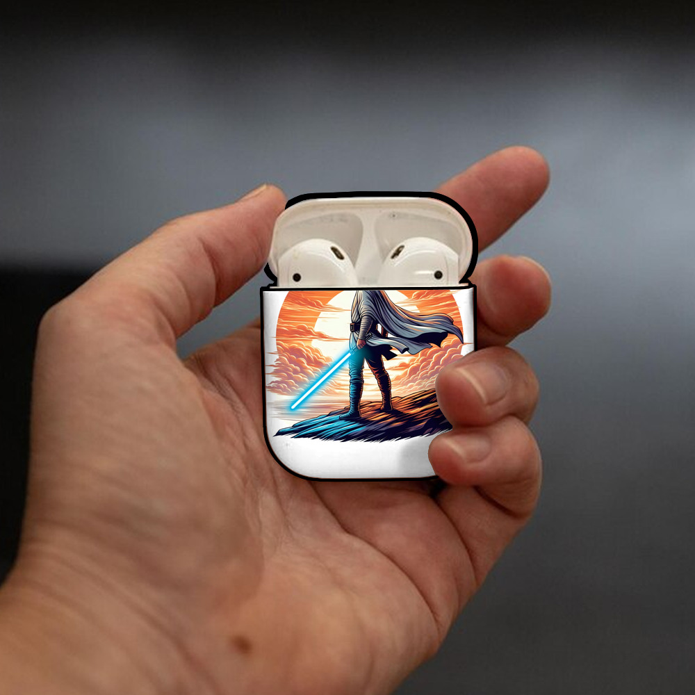 スター・ウォーズ Star Wars AirPods 第2世代保護ケース ハードシェル ブラック 耐衝撃・防指紋・カラビナ付き