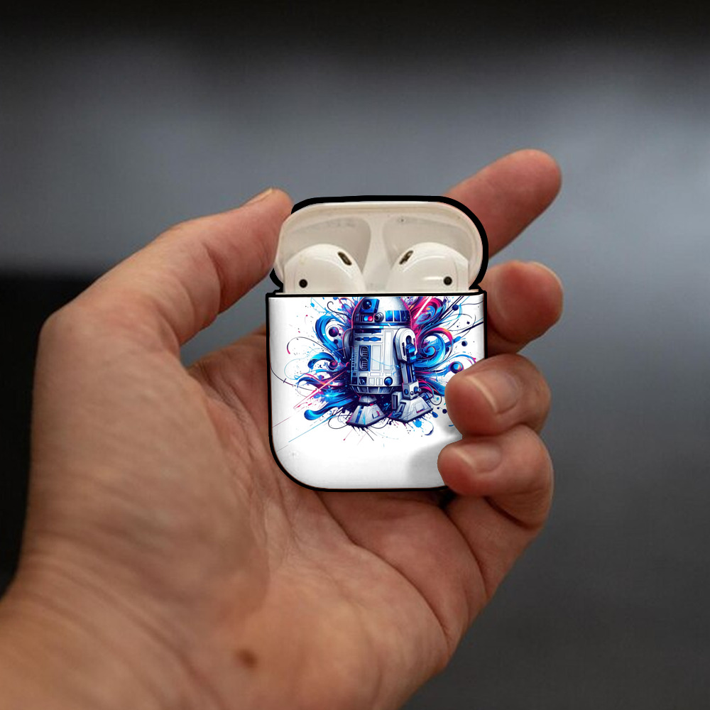 スター・ウォーズ Star Wars AirPods 第2世代保護ケース ハードシェル ブラック 耐衝撃・防指紋・カラビナ付き