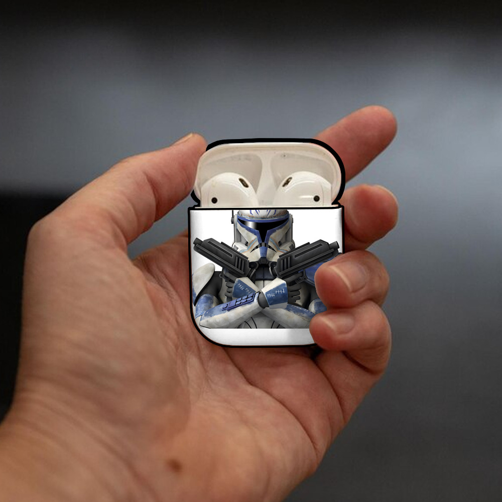 スター・ウォーズ Star Wars AirPods 第2世代保護ケース ハードシェル ブラック 耐衝撃・防指紋・カラビナ付き