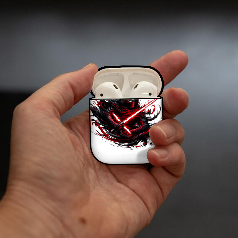 スター・ウォーズ Star Wars AirPods 第2世代保護ケース ハードシェル ブラック 耐衝撃・防指紋・カラビナ付き