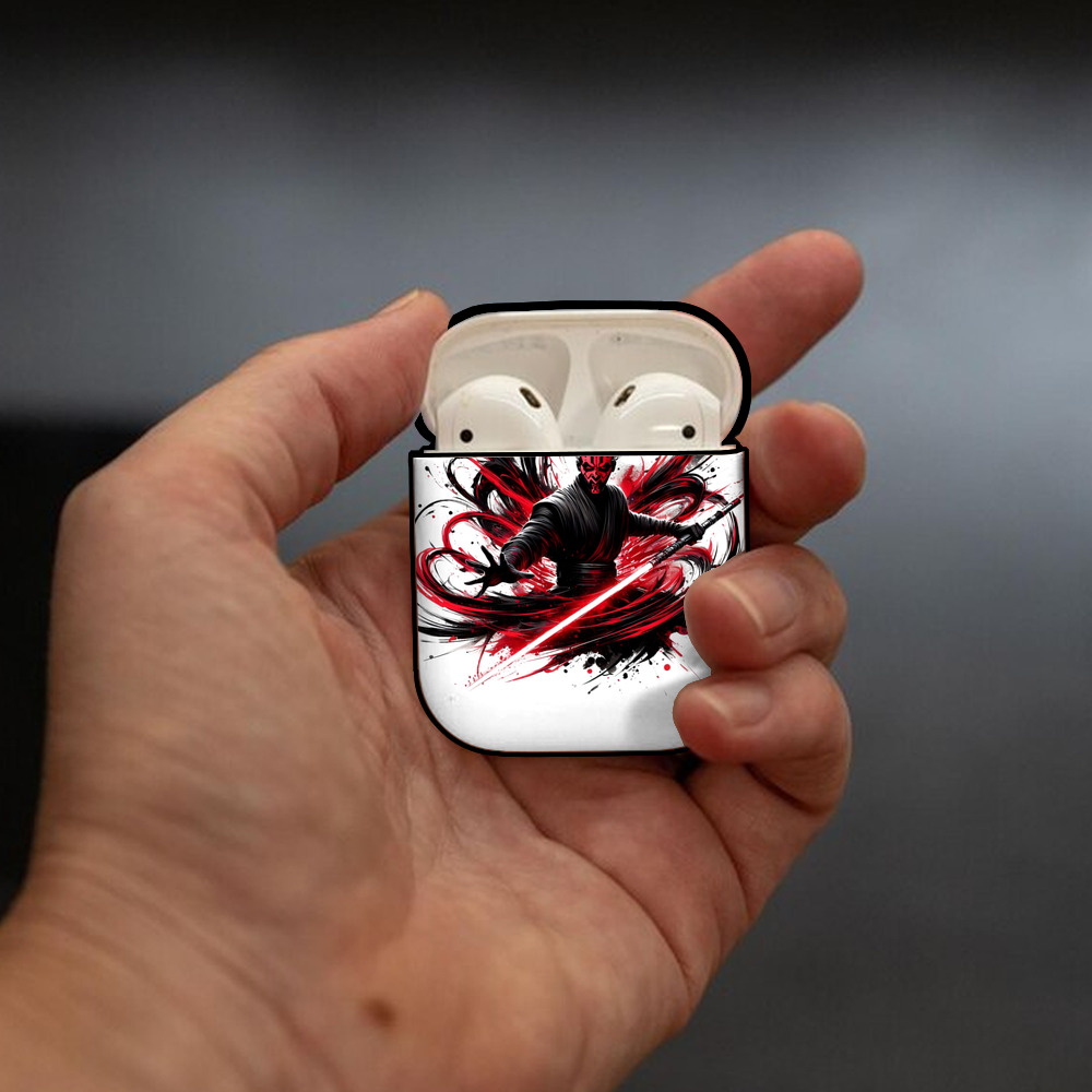 スター・ウォーズ Star Wars AirPods 第2世代保護ケース ハードシェル ブラック 耐衝撃・防指紋・カラビナ付き