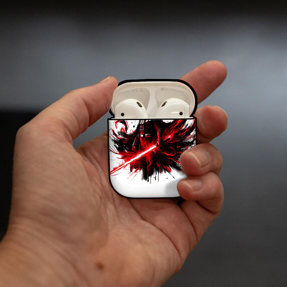 スター・ウォーズ Star Wars AirPods 第2世代保護ケース ハードシェル ブラック 耐衝撃・防指紋・カラビナ付き