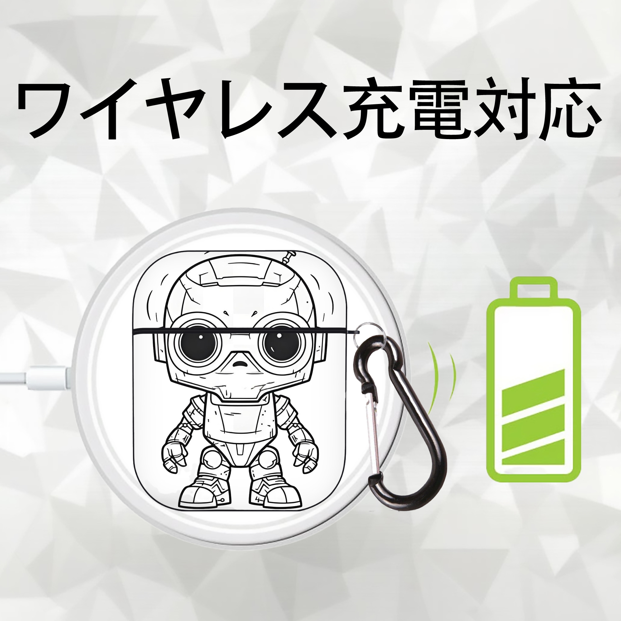 スター・ウォーズ Star Wars AirPods 第2世代保護ケース ハードシェル ブラック 耐衝撃・防指紋・カラビナ付き