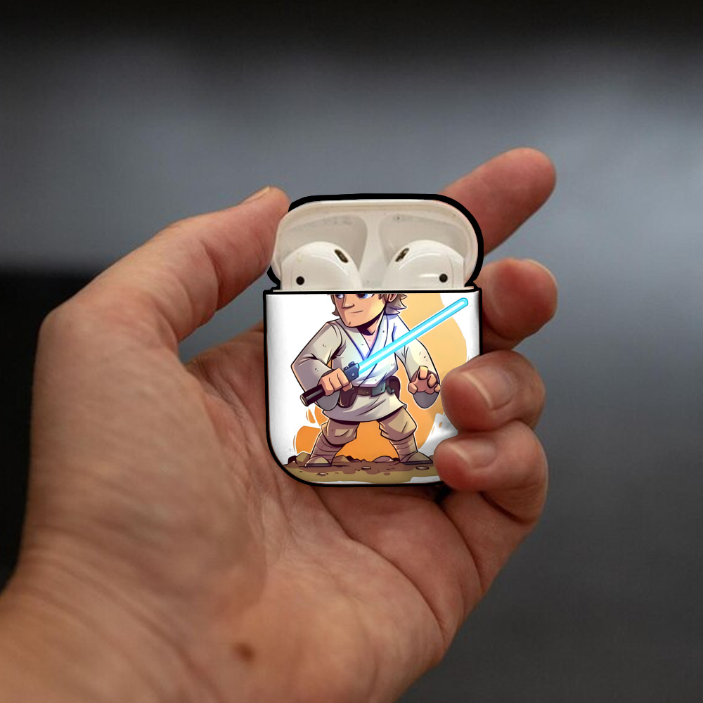 スター・ウォーズ Star Wars AirPods 第2世代保護ケース ハードシェル ブラック 耐衝撃・防指紋・カラビナ付き