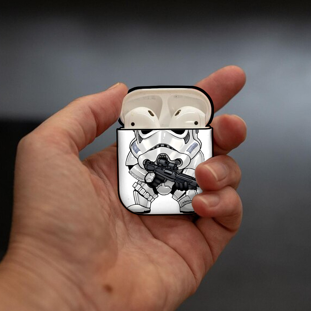 スター・ウォーズ Star Wars AirPods 第2世代保護ケース ハードシェル ブラック 耐衝撃・防指紋・カラビナ付き