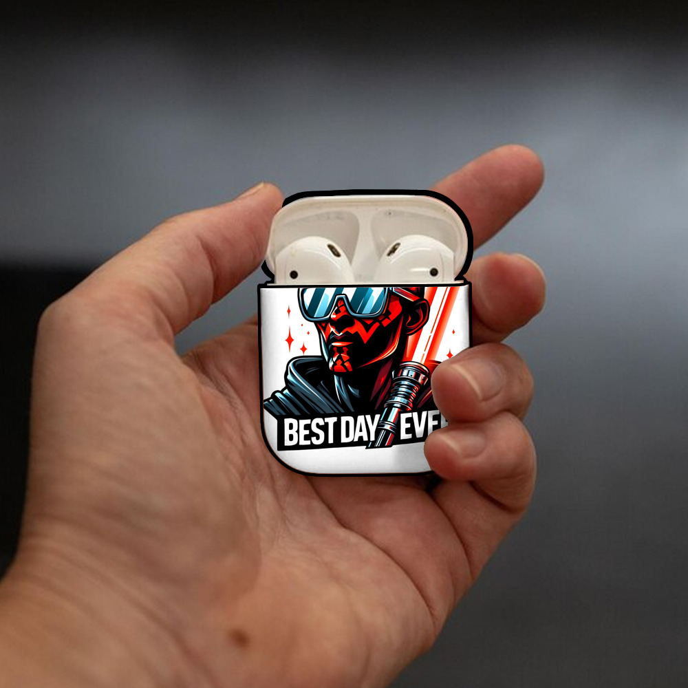 スター・ウォーズ Star Wars AirPods 第2世代保護ケース ハードシェル ブラック 耐衝撃・防指紋・カラビナ付き