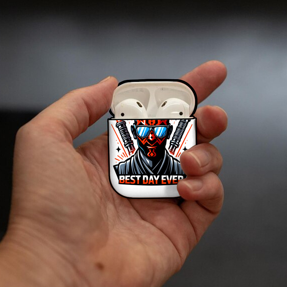 スター・ウォーズ Star Wars AirPods 第2世代保護ケース ハードシェル ブラック 耐衝撃・防指紋・カラビナ付き