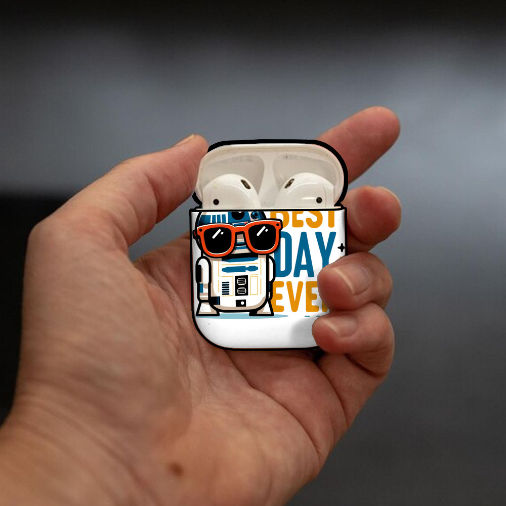 スター・ウォーズ Star Wars AirPods 第2世代保護ケース ハードシェル ブラック 耐衝撃・防指紋・カラビナ付き
