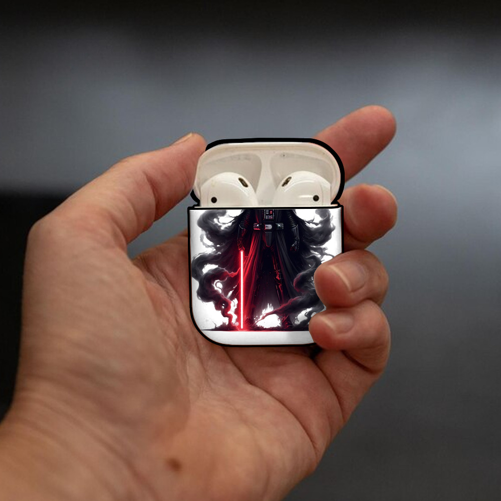 スター・ウォーズ Star Wars AirPods 第2世代保護ケース ハードシェル ブラック 耐衝撃・防指紋・カラビナ付き