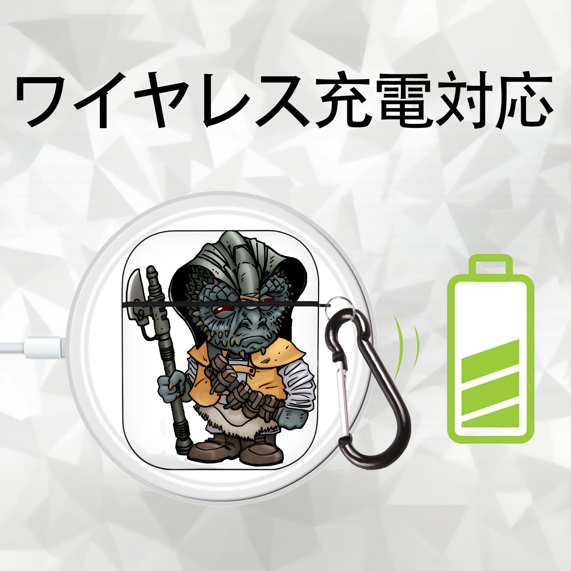 スター・ウォーズ Star Wars AirPods 第2世代保護ケース ハードシェル ブラック 耐衝撃・防指紋・カラビナ付き