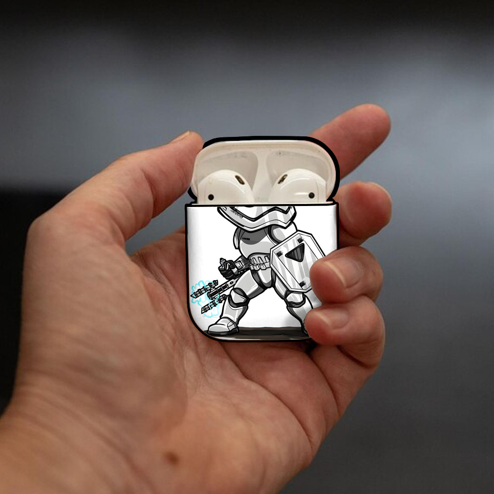 スター・ウォーズ Star Wars AirPods 第2世代保護ケース ハードシェル ブラック 耐衝撃・防指紋・カラビナ付き