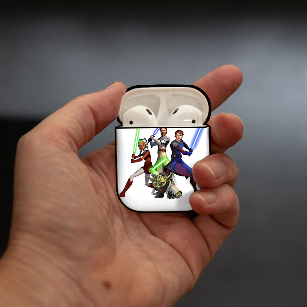 スター・ウォーズ Star Wars AirPods 第2世代保護ケース ハードシェル ブラック 耐衝撃・防指紋・カラビナ付き