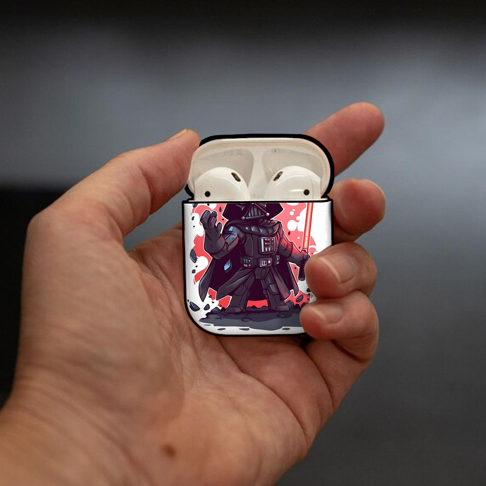 スター・ウォーズ Star Wars AirPods 第2世代保護ケース ハードシェル ブラック 耐衝撃・防指紋・カラビナ付き