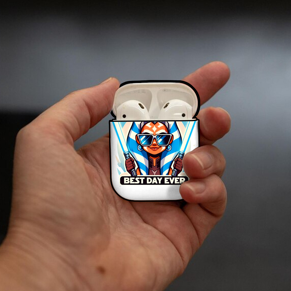 スター・ウォーズ Star Wars AirPods 第2世代保護ケース ハードシェル ブラック 耐衝撃・防指紋・カラビナ付き