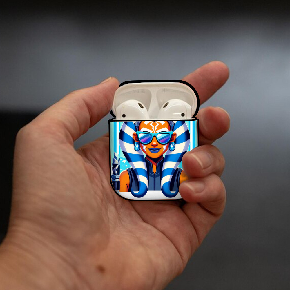 スター・ウォーズ Star Wars AirPods 第2世代保護ケース ハードシェル ブラック 耐衝撃・防指紋・カラビナ付き