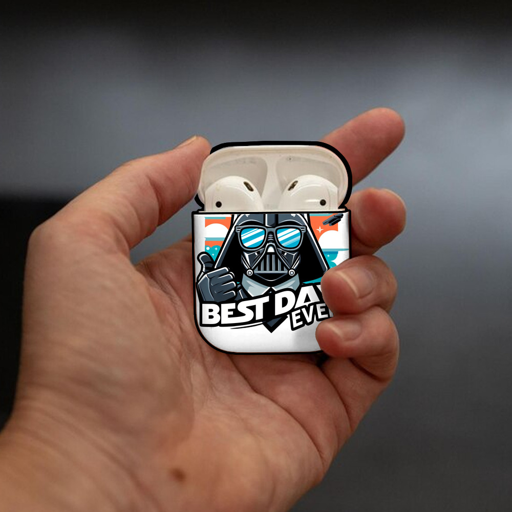 スター・ウォーズ Star Wars AirPods 第2世代保護ケース ハードシェル ブラック 耐衝撃・防指紋・カラビナ付き