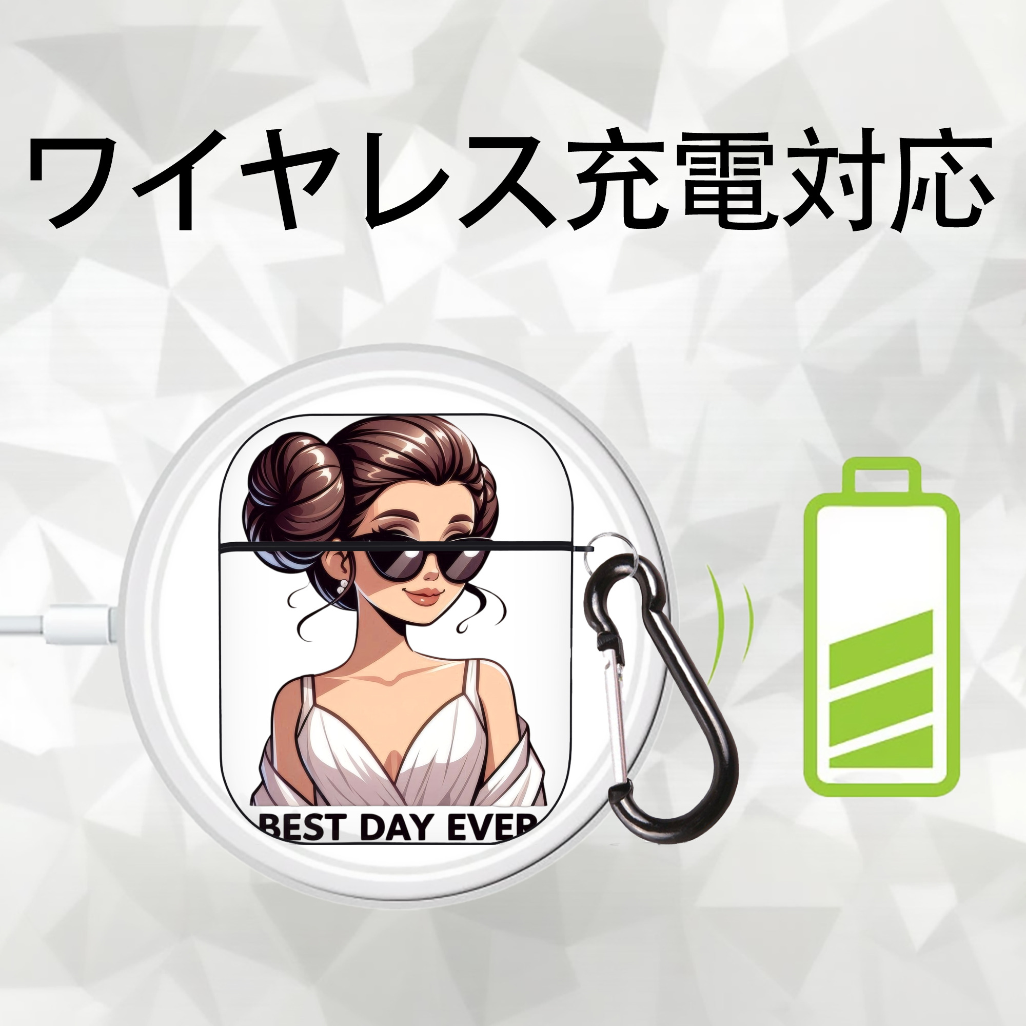 スター・ウォーズ Star Wars AirPods 第2世代保護ケース ハードシェル ブラック 耐衝撃・防指紋・カラビナ付き