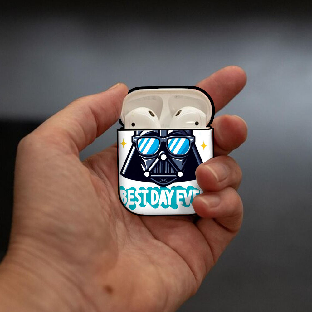 スター・ウォーズ Star Wars AirPods 第2世代保護ケース ハードシェル ブラック 耐衝撃・防指紋・カラビナ付き