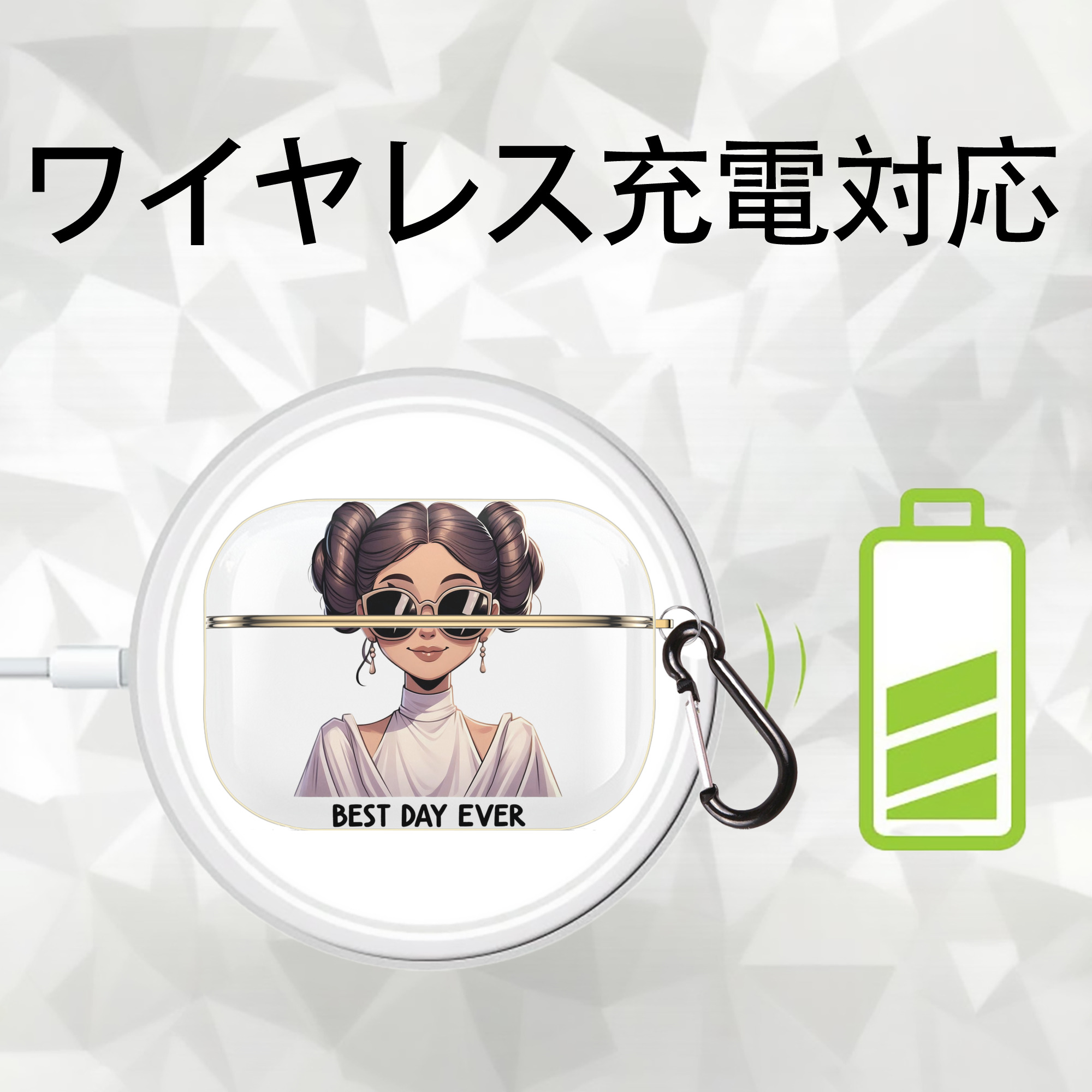 スター・ウォーズ Star Wars 【AirPods Pro用】ハードシェル保護ケース｜耐衝撃・防指紋・カラビナ付き商品仕様