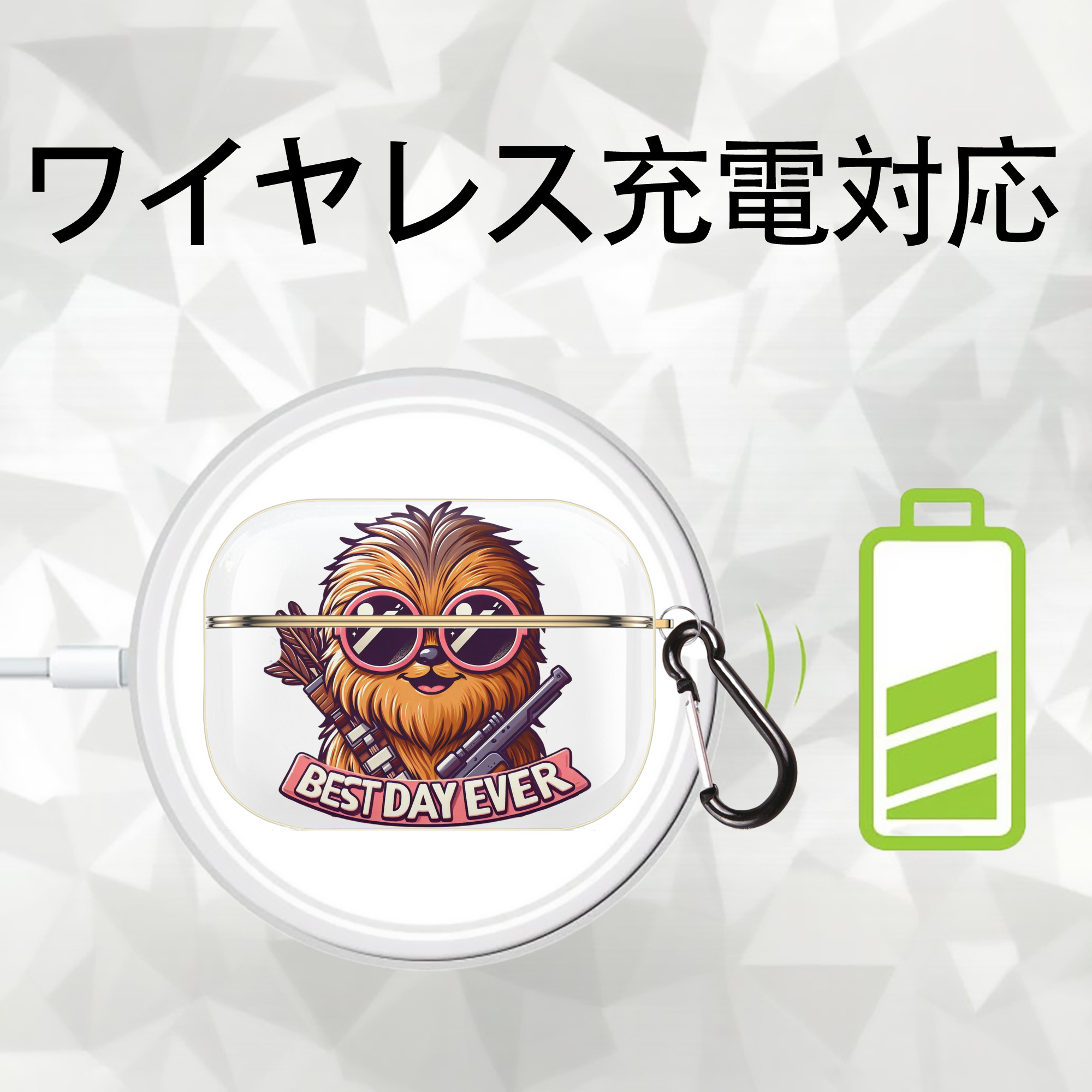 スター・ウォーズ Star Wars 【AirPods Pro用】ハードシェル保護ケース｜耐衝撃・防指紋・カラビナ付き商品仕様